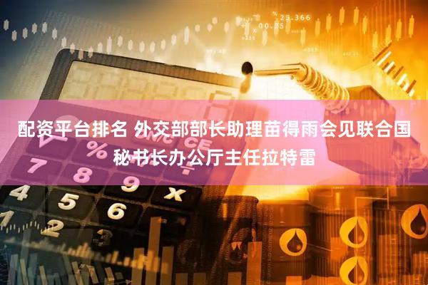 配资平台排名 外交部部长助理苗得雨会见联合国秘书长办公厅主任拉特雷