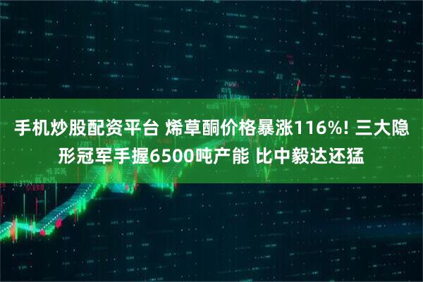 手机炒股配资平台 烯草酮价格暴涨116%! 三大隐形冠军手握6500吨产能 比中毅达还猛