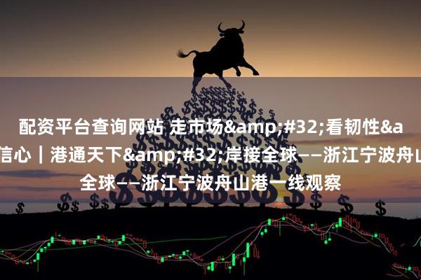 配资平台查询网站 走市场&#32;看韧性&#32;强信心｜港通天下&#32;岸接全球——浙江宁波舟山港一线观察